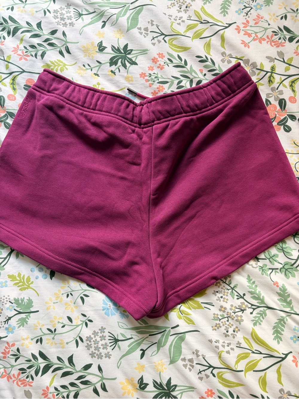 Athleta Heavyweight Terry Sportie Short, Wildberry Wash, large - Picture 3 of 5